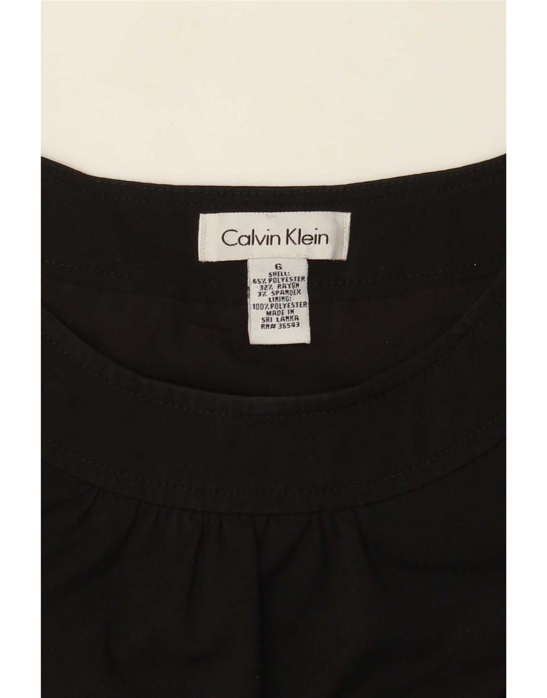 Calvin Klein Womens Sleeveless Sheath Dress US 6 Medium Black Polyester