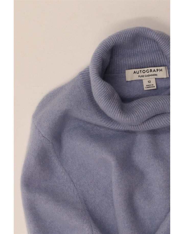 MARKS & SPENCER Girls Roll Neck Jumper Sweater 11-12 Years Purple