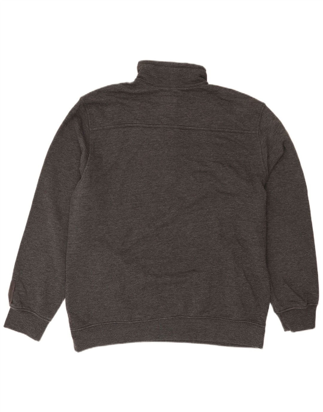 Champion Mens Zip Neck Sweatshirt Jumper 3XL Grey Cotton