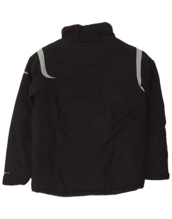 Columbia Boys Hooded Padded Jacket 14-15 Years Black Colourblock Nylon