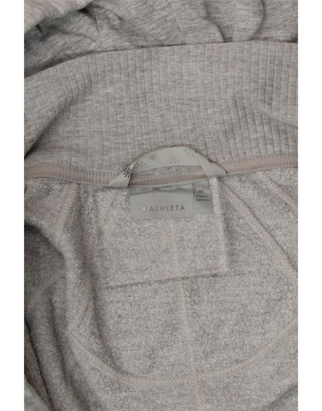 ATHLETA Womens Zip Hoodie Sweater UK 14 Medium Grey Cotton Vintage Athleta and Second-Hand Athleta from Messina Hembry 