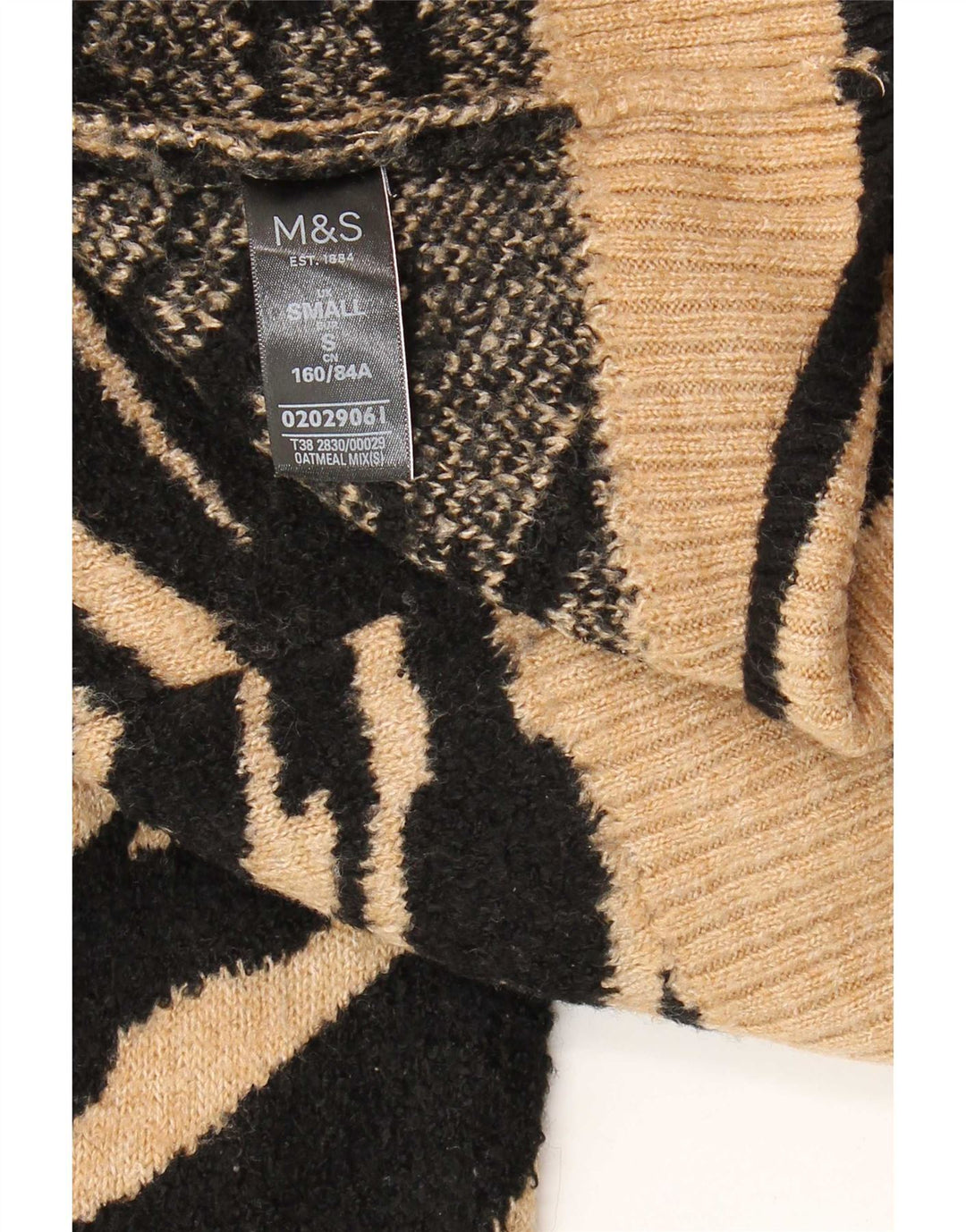 Marks & Spencer Womens Boat Neck Jumper Sweater UK 10 Small Black