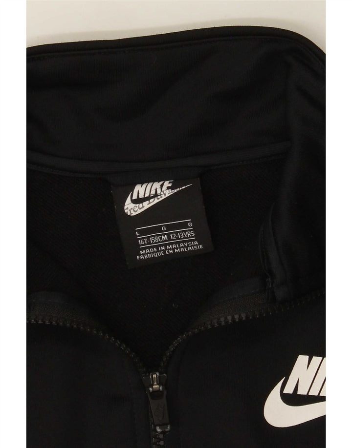 Nike Boys Tracksuit Top Jacket 12-13 Years Large Black