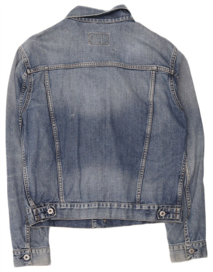 Nike Womens Denim Jacket UK 14 Medium Blue Cotton