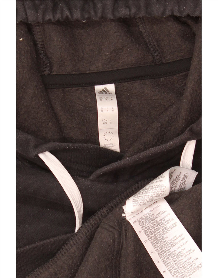 Adidas Mens Hoodie Jumper Medium Black Cotton