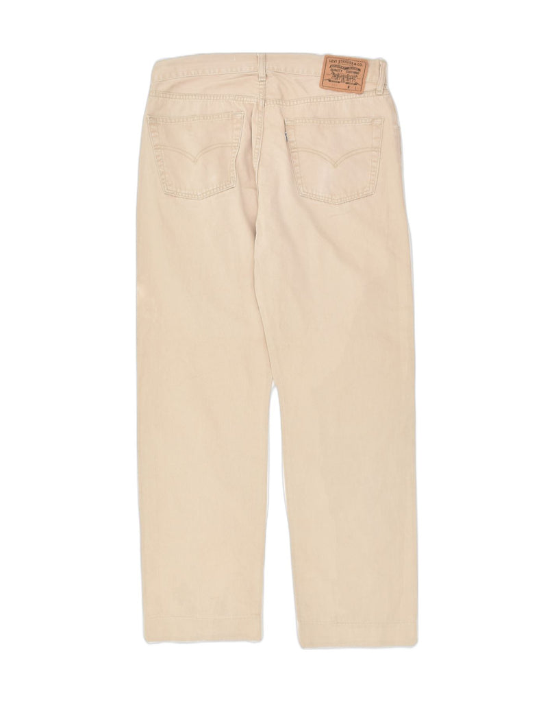 LEVI'S Mens 551 Straight Casual Trousers W34 L30 Beige Cotton | Vintage Levi's | Thrift | Second-Hand Levi's | Used Clothing | Messina Hembry 