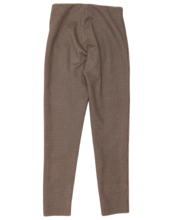 Zara Womens Leggings UK 4 XS Grey Houndstooth Polyester