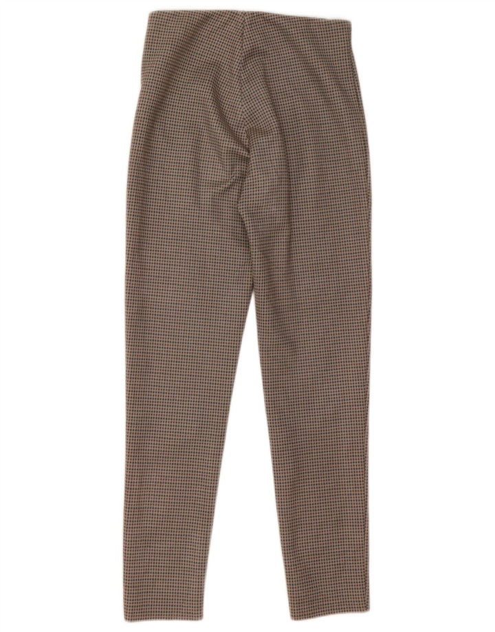 Zara Womens Leggings UK 4 XS Grey Houndstooth Polyester