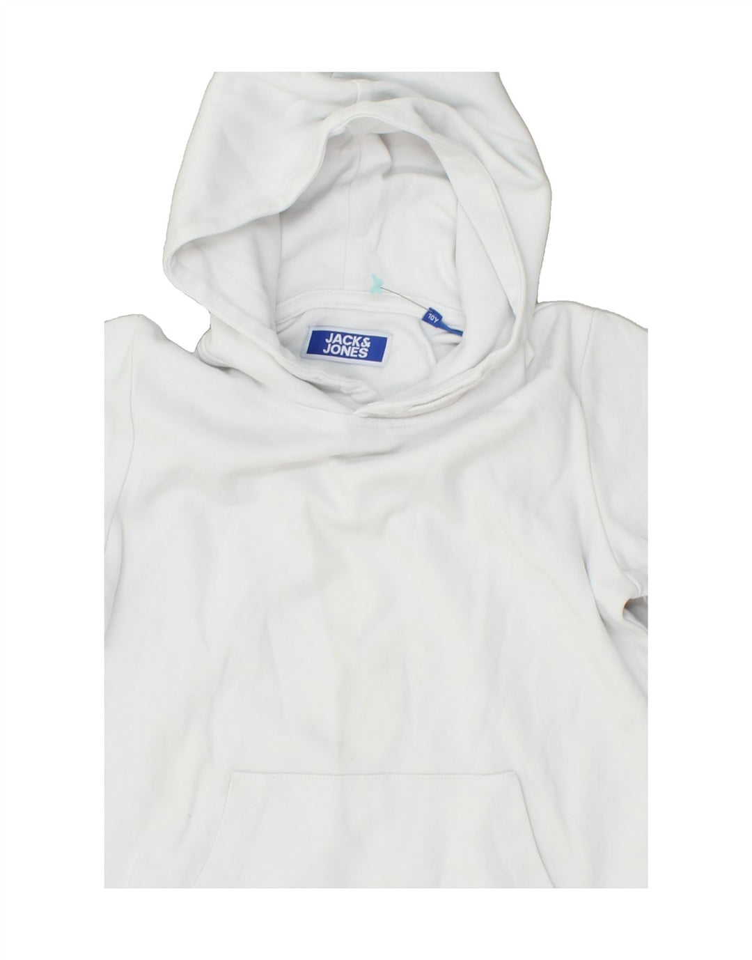 JACK & JONES Boys Hoodie Jumper 9-10 Years White Cotton | Vintage Jack & Jones | Thrift | Second-Hand Jack & Jones | Used Clothing | Messina Hembry 
