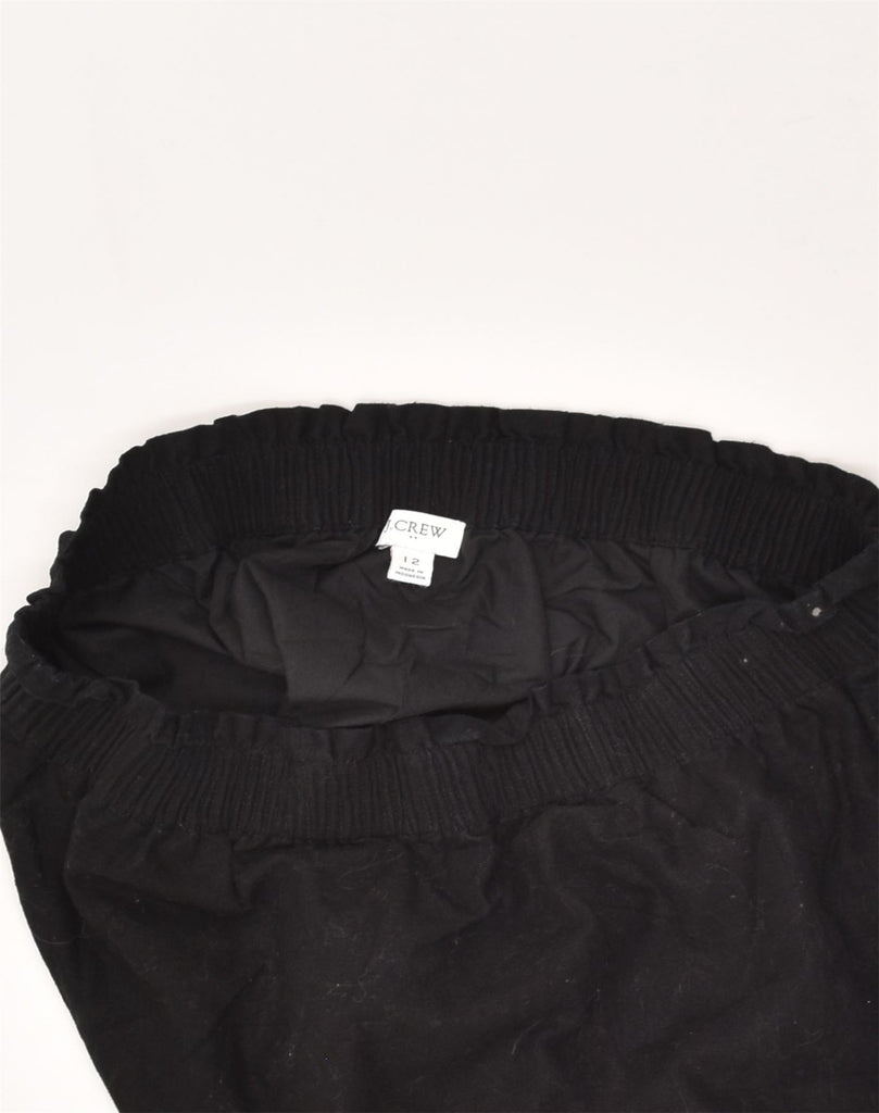 J. CREW Womens A-Line Skirt US 12 Large W32 Black Cotton | Vintage J. Crew | Thrift | Second-Hand J. Crew | Used Clothing | Messina Hembry 