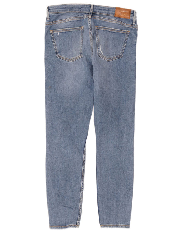 Zara Womens Distressed Slim Jeans EU 40 Medium W30 L26 Blue