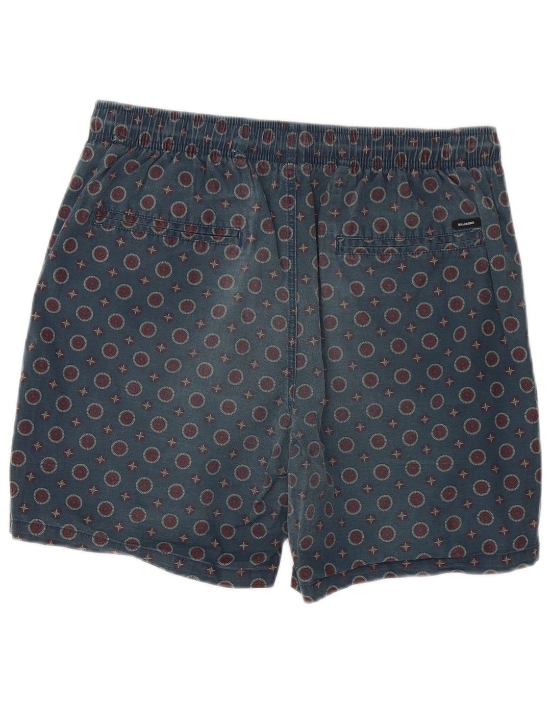 Billabong Mens Casual Shorts W32 Medium Navy Blue Polka Dot