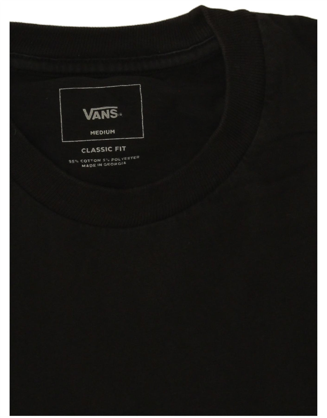 Vans Mens Classic Fit T-Shirt Top Medium Black Colourblock Cotton