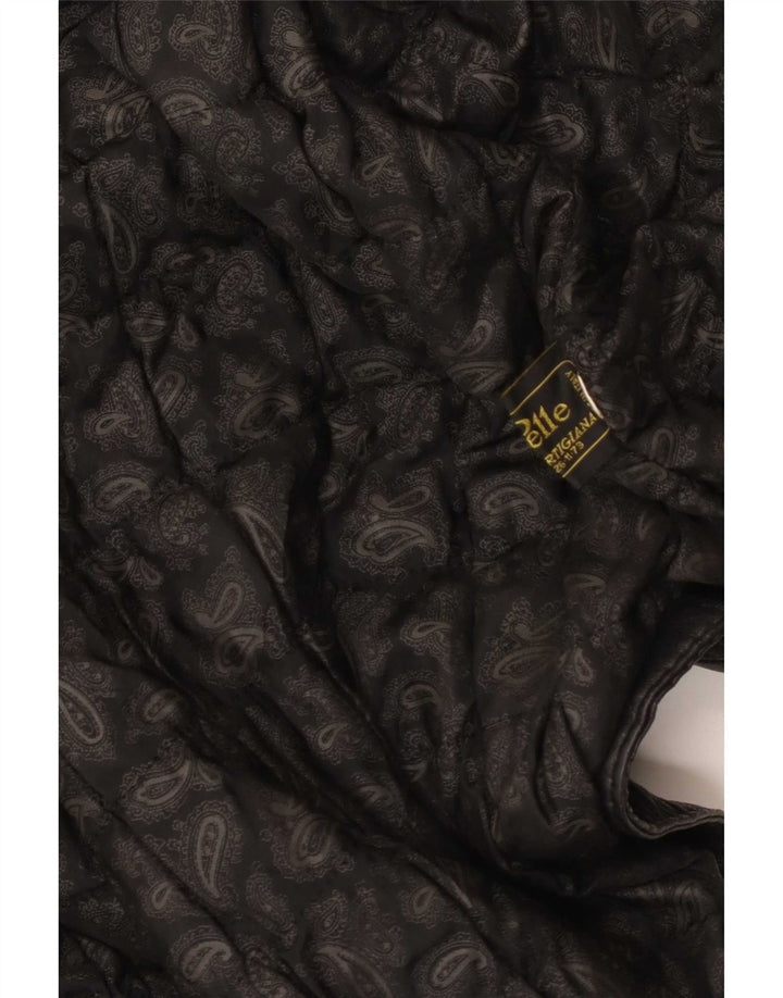 Vintage Womens Oversized Leather Jacket IT 46 Large Black Leather