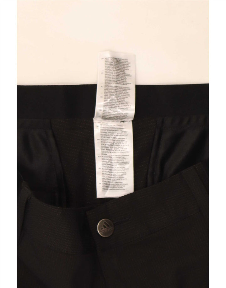 Adidas Mens Slim Chino Trousers W34 L29 Black Polyester