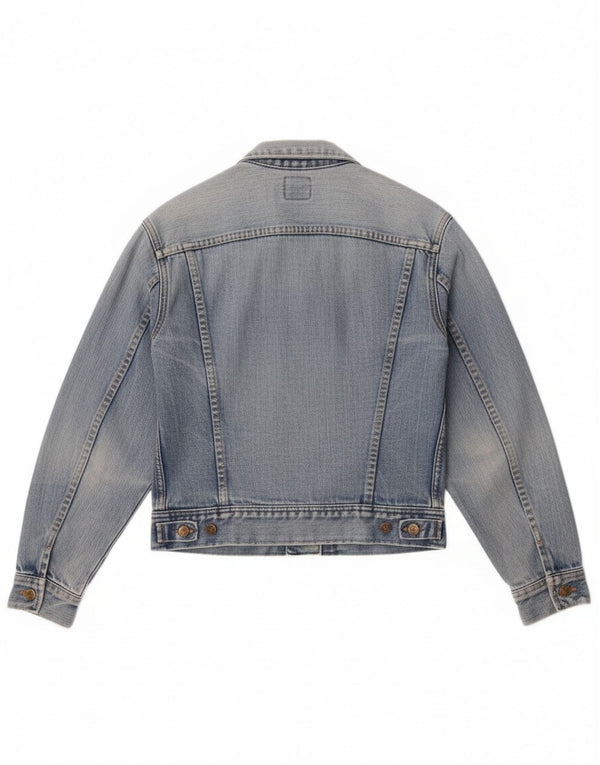 Lee Womens Crop Denim Jacket UK 12 Medium Blue