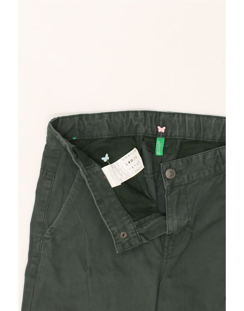 BENETTON Boys Straight Chino Trousers 12-13 Years W28 L30 2XL Green Cotton | Vintage Benetton | Thrift | Second-Hand Benetton | Used Clothing | Messina Hembry 