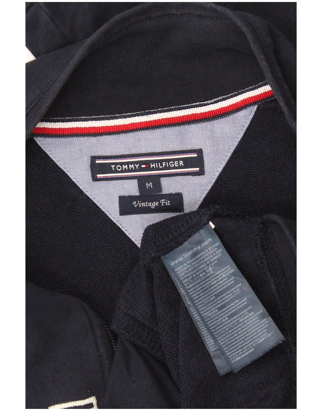 Tommy Hilfiger Mens Vintage Fit Tracksuit Top Jacket Medium Navy Blue