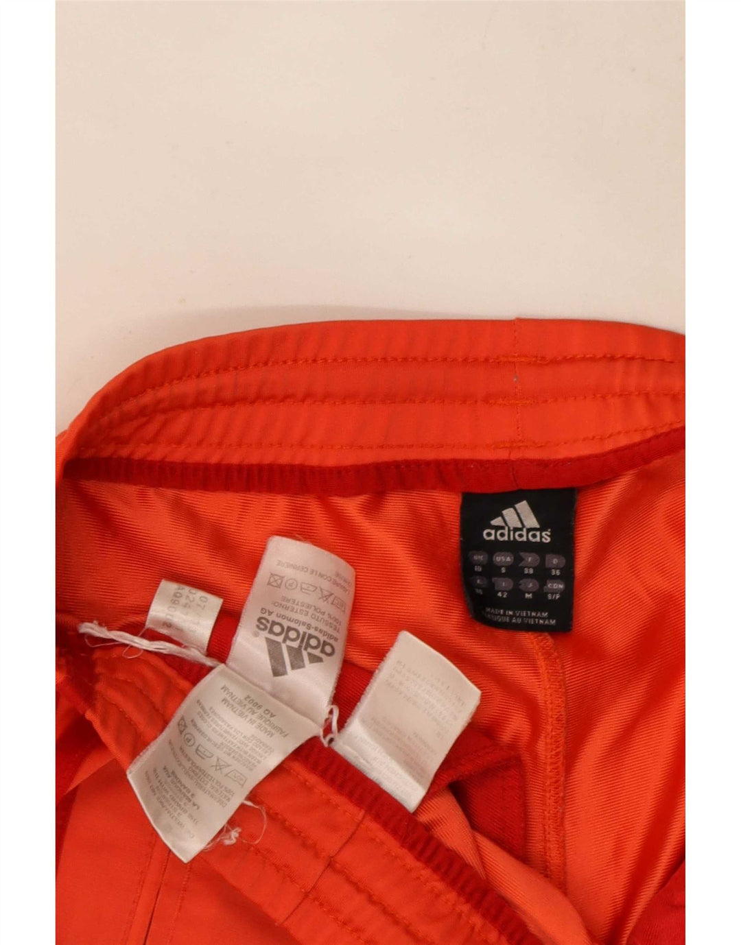 Adidas Womens Graphic Tracksuit Trousers UK 10 Small Orange Polyester