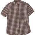 Carrera Mens Short Sleeve Shirt Medium Grey Check Cotton