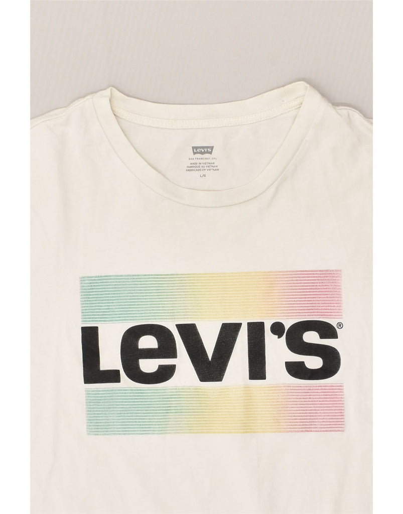 LEVI'S Mens Graphic T-Shirt Top Large White Cotton | Vintage Levi's | Thrift | Second-Hand Levi's | Used Clothing | Messina Hembry 