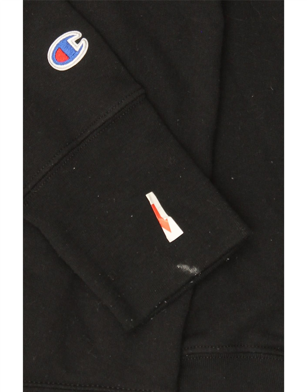 Champion Womens Graphic Hoodie Jumper UK 14 Medium Black Polyester