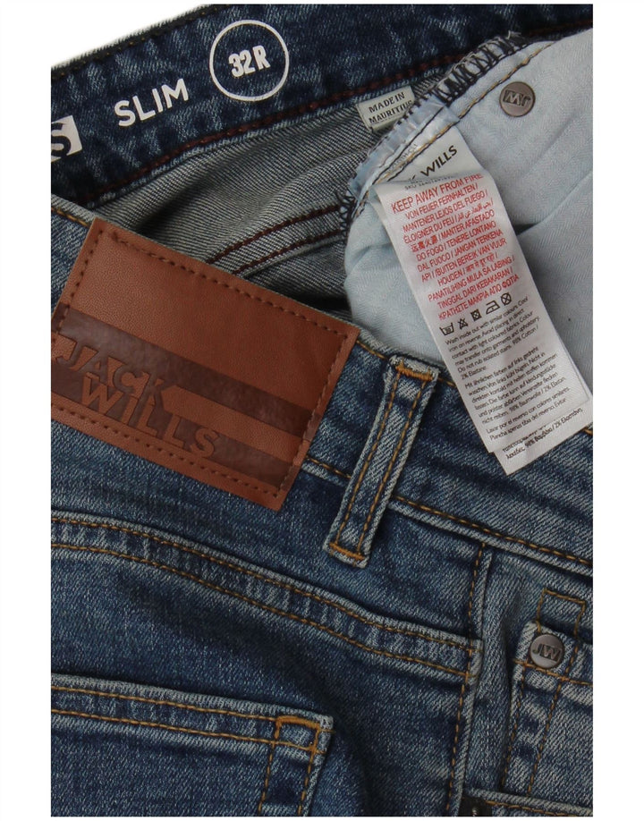 JACK WILLS Mens Slim Jeans W32 L32 Blue Cotton