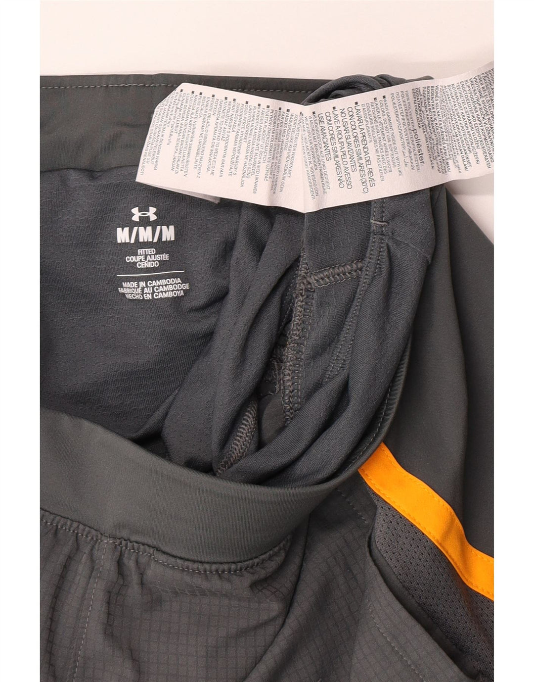 Under Armour Mens Graphic Sport Shorts Medium  Grey Colourblock Polyester