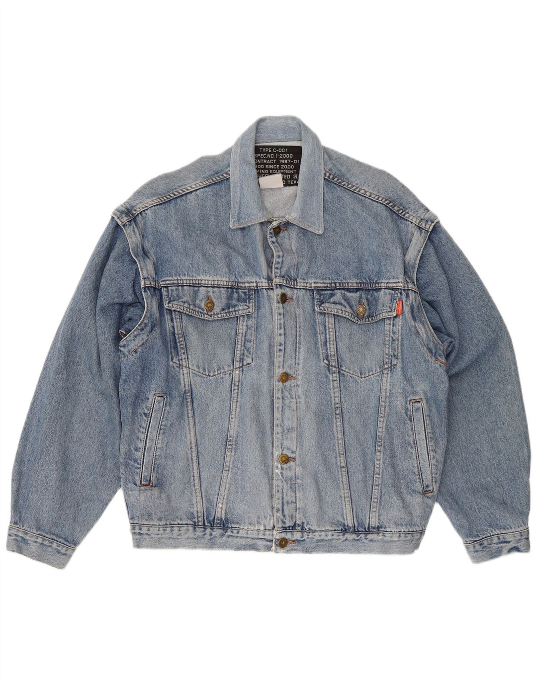 Casucci Mens Regular Fit Denim Jacket UK 38 Medium Blue