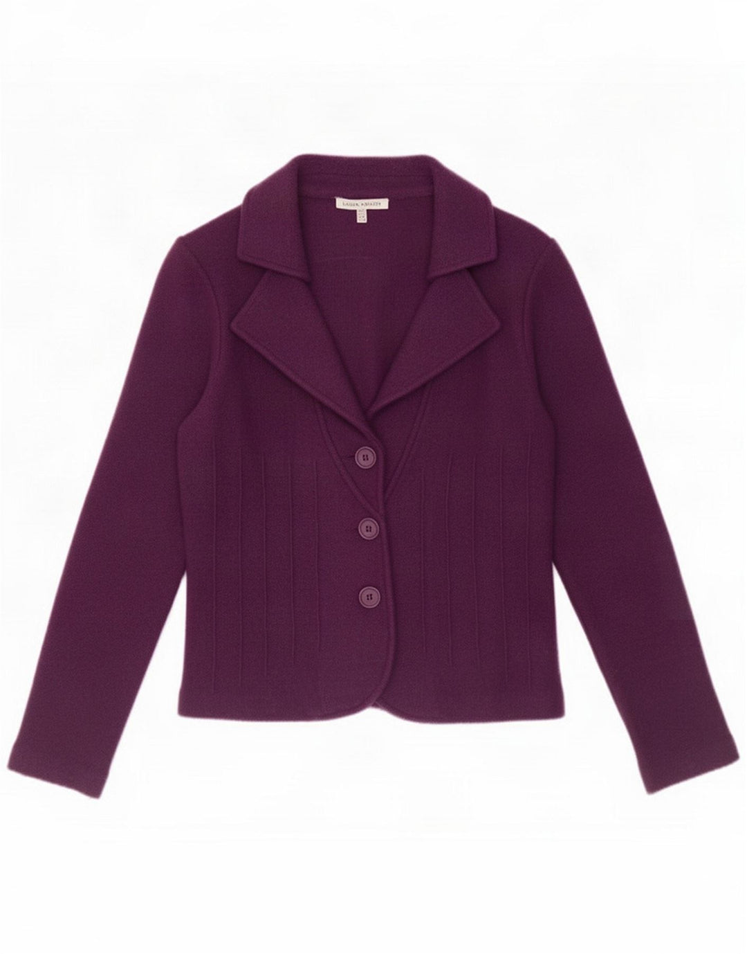 Laura Ashley Womens 3 Button Blazer Jacket UK 12 Medium Purple Lambswool