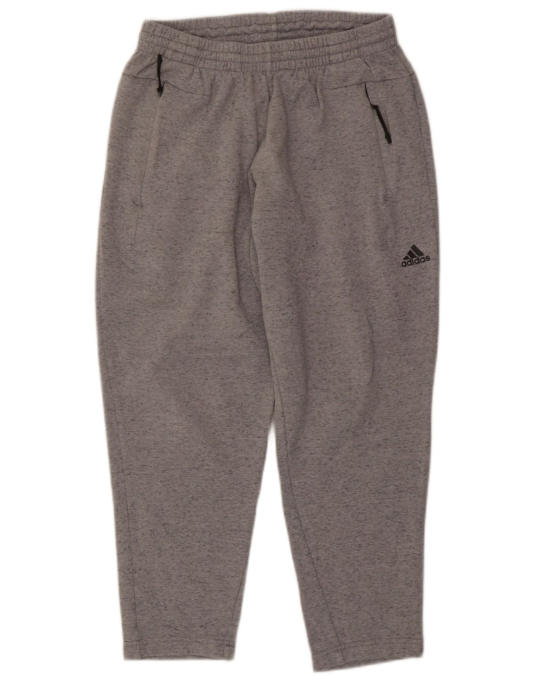 Adidas Mens Tracksuit Trousers Medium Grey Flecked Cotton
