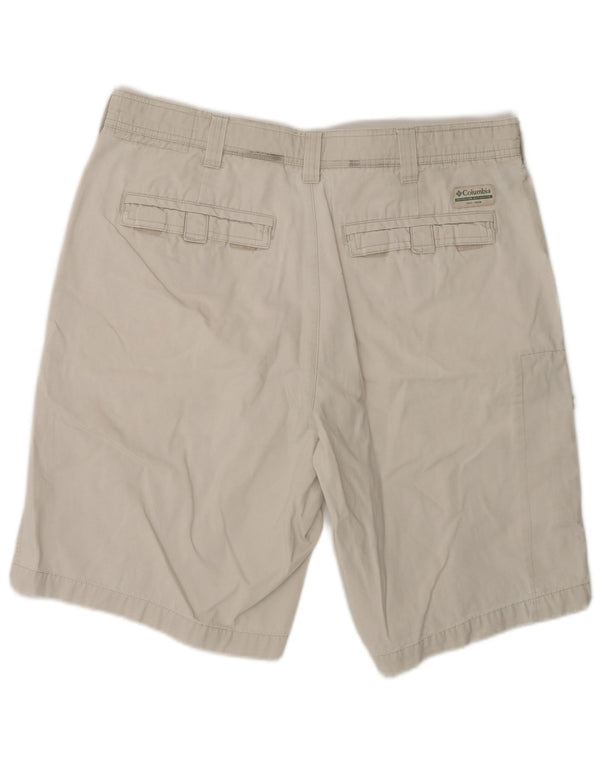 Columbia Mens Cargo Shorts W34 Large Beige Cotton