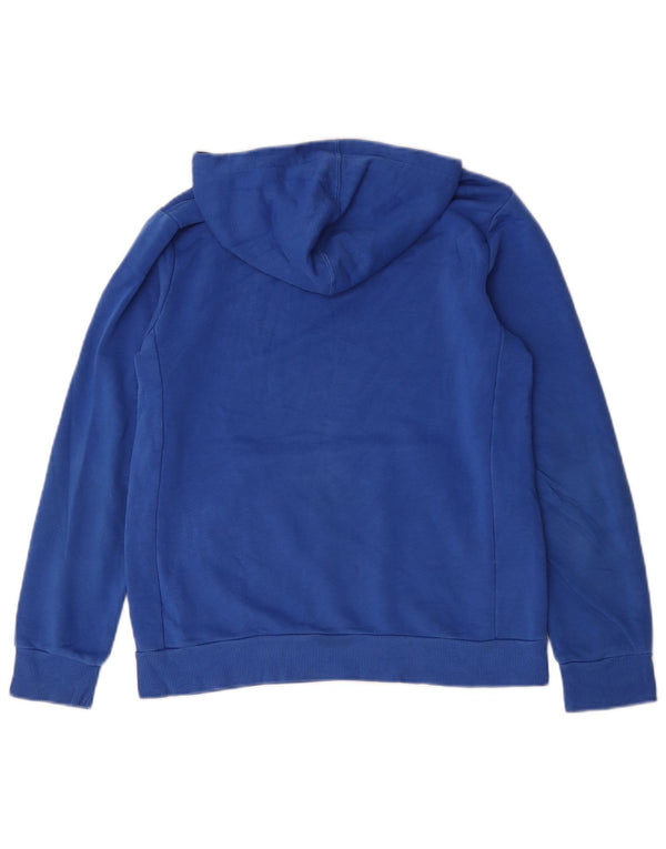 Adidas Boys Graphic Hoodie Jumper 13-14 Years Blue Cotton