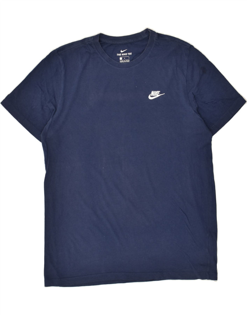 NIKE Mens T-Shirt Top Large Navy Blue Cotton | Vintage Nike | Thrift | Second-Hand Nike | Used Clothing | Messina Hembry 