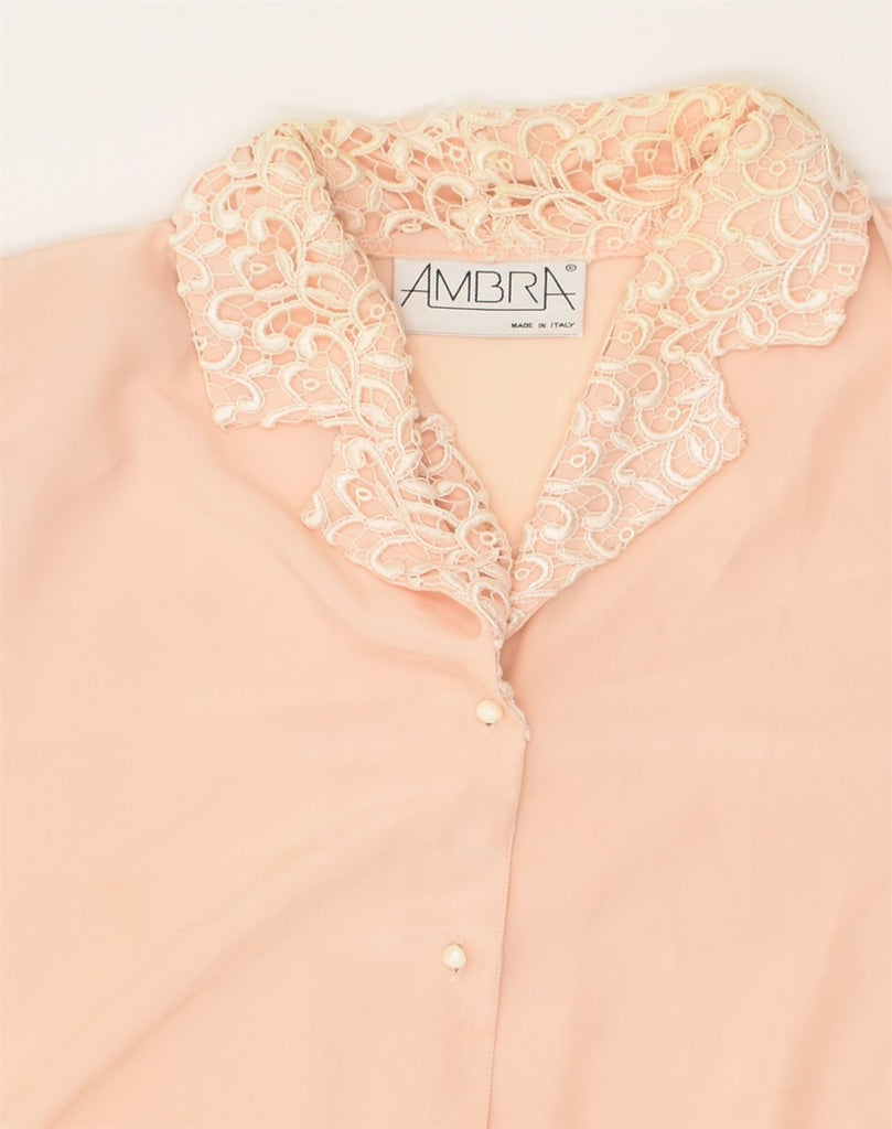 VINTAGE Womens Shirt Blouse UK 16 Large Pink Polyester | Vintage Vintage | Thrift | Second-Hand Vintage | Used Clothing | Messina Hembry 