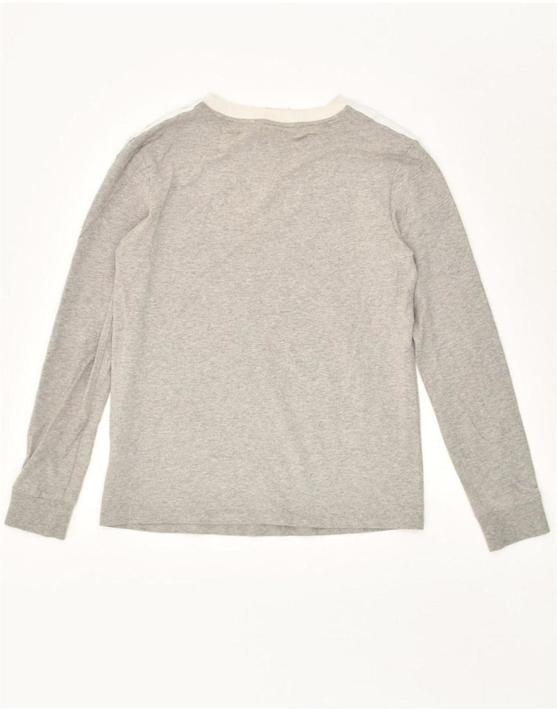 ADIDAS Womens Top Long Sleeve UK 10 Small Grey Flecked Cotton Vintage Adidas and Second-Hand Adidas from Messina Hembry 