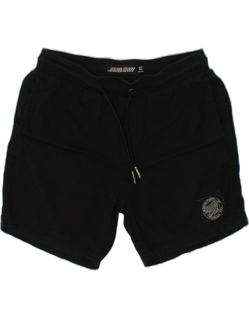 SANTA CRUZ Boys Sport Shorts 11-12 Years Black Cotton | Vintage Santa Cruz | Thrift | Second-Hand Santa Cruz | Used Clothing | Messina Hembry 