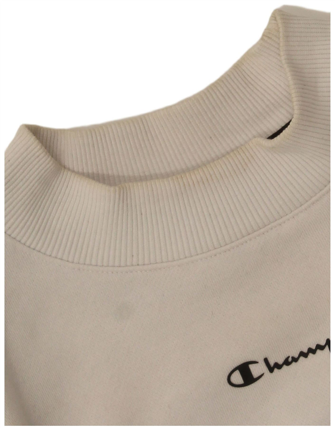 Champion Womens Graphic Sweatshirt Jumper UK 14 Medium Black Colourblock