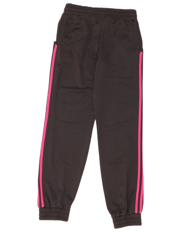 Adidas Girls Tracksuit Trousers Joggers 13-14 Years Black Polyester
