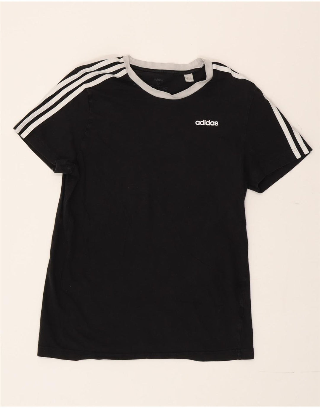 Adidas Womens Graphic T-Shirt Top UK 12/14 Medium Black