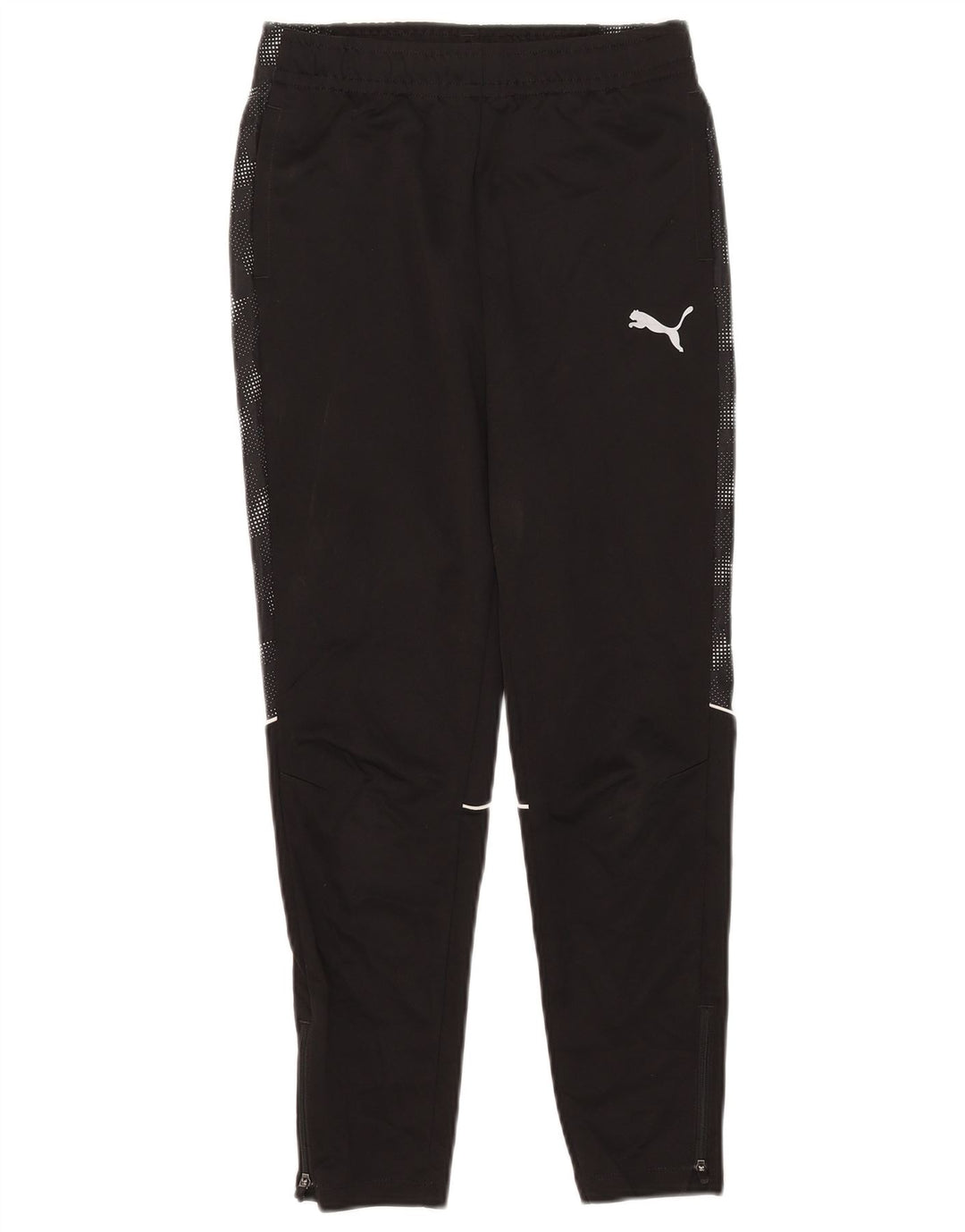 Puma Boys Tracksuit Trousers 11-12 Years Black Spotted Polyester