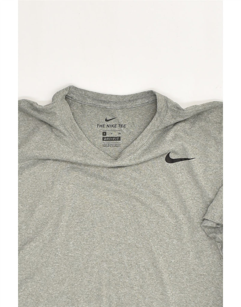 NIKE Womens The Nike Tee T-Shirt Top UK 10 Small Grey Polyester | Vintage Nike | Thrift | Second-Hand Nike | Used Clothing | Messina Hembry 