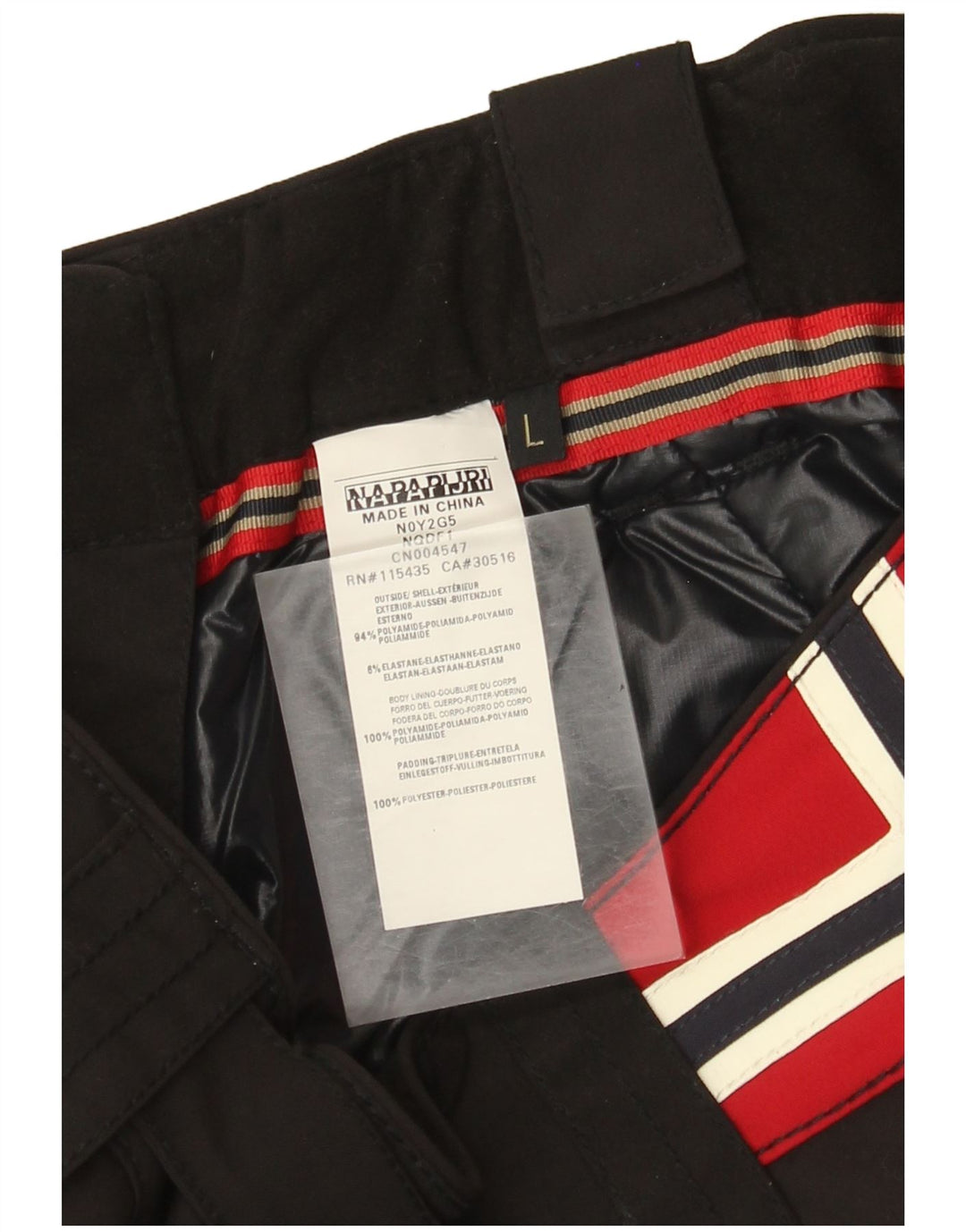 Napapijri Womens Graphic Ski Trousers UK 14 Large Black Polyamide