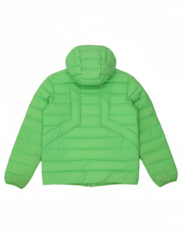 Diesel Boys Hooded Padded Jacket 10-11 Years Green Nylon