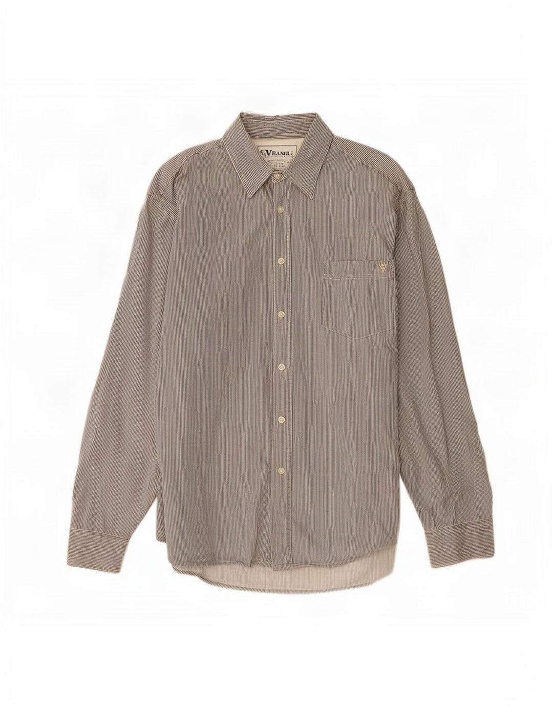 Wrangler Mens Shirt XL Grey Pinstripe Cotton