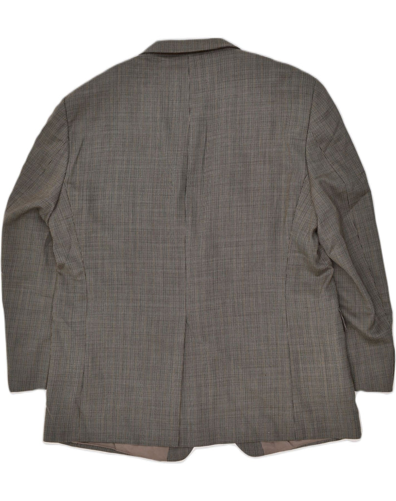 CHAPS Mens 2 Button Blazer Jacket UK 46 3XL Grey Check Wool | Vintage Chaps | Thrift | Second-Hand Chaps | Used Clothing | Messina Hembry 