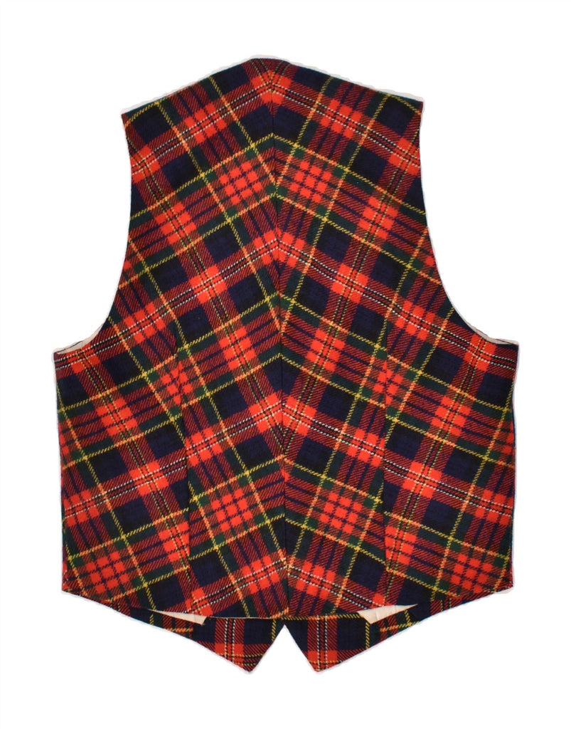 VINTAGE Mens Waistcoat Medium Red Check | Vintage Vintage | Thrift | Second-Hand Vintage | Used Clothing | Messina Hembry 