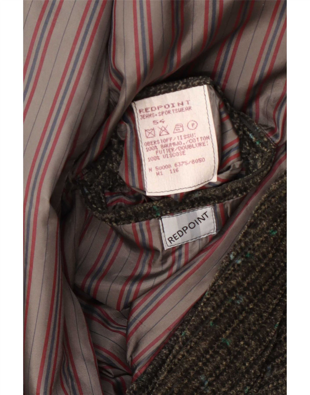 Redpoint Mens 1 Button Corduroy Blazer Jacket EU 54 2XL Khaki Flecked