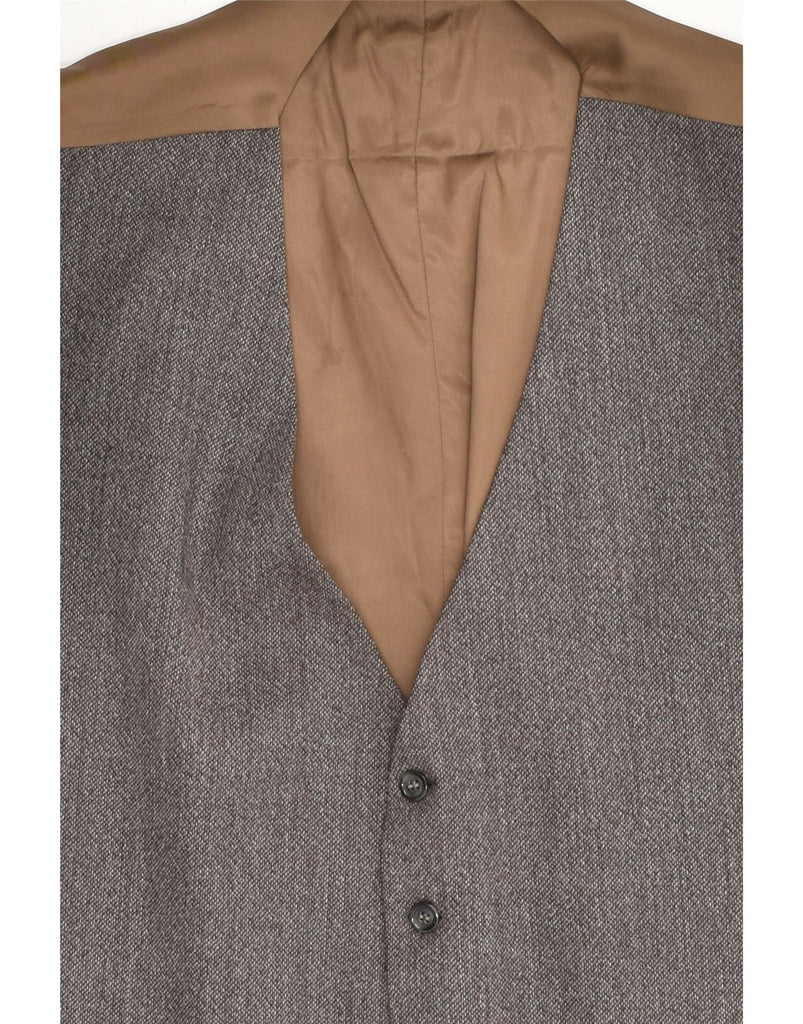 VINTAGE Mens Waistcoat UK 40 Large Grey Colourblock | Vintage Vintage | Thrift | Second-Hand Vintage | Used Clothing | Messina Hembry 