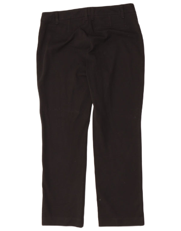 Monsoon Womens Straight Casual Trousers UK 12 Medium W30 L28 Black